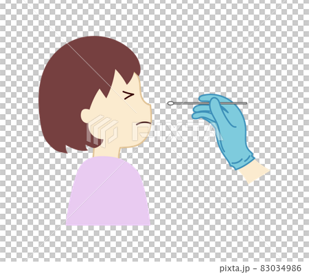 感染症の検査を受ける女の子のイラスト 感染症の検査を受ける女の子のイラスト 83034986