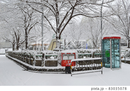 1月の早朝、誰もいない京都市高瀬川児童公園の冬景色 1月の早朝、誰もいない京都市高瀬川児童公園の冬景色 83035078