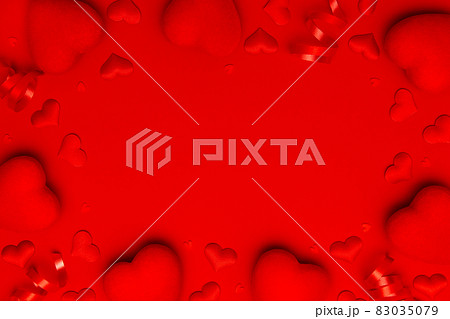 Happy Valentine's Day frame made with hearts. Happy Valentine's Day frame made with hearts. 83035079