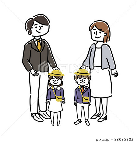 幼稚園児と家族のイラストのイラスト素材 幼稚園児と家族のイラストのイラスト素材