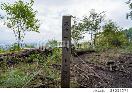 麻生山の山頂(日の出山の白岩滝ハイキングコース) 麻生山の山頂(日の出山の白岩滝ハイキングコース) 83035575