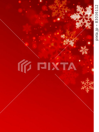 雪柄光ボケ赤 83036112