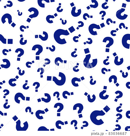 Large and small question mark. chaotic pattern with questions. 83036687