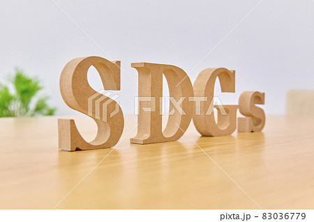 SDGsの木製のアルファベット 83036779