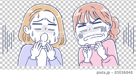 女性二人の表情 83036848