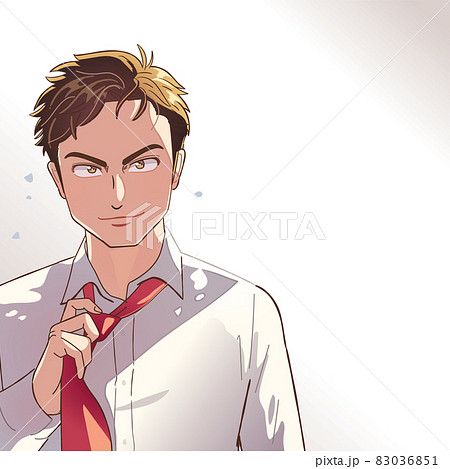 ネクタイを外して退職・転職するビジネスマン 83036851