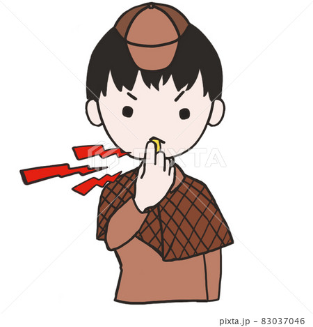 笛を吹く若い探偵（男1） 83037046