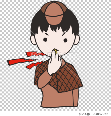 笛を吹く若い探偵（男1） 83037046