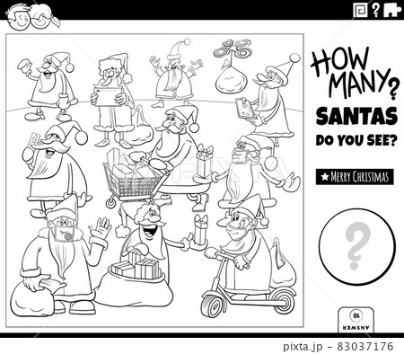count cartoon Santa Claus game coloring book page 83037176