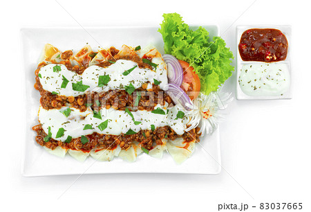 Mantu Afghan Dumpling with wonton wrappers 83037665