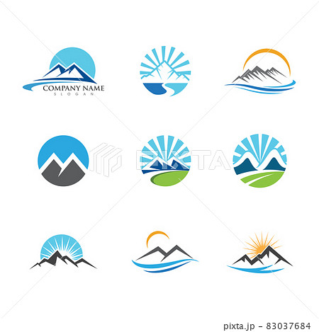 High Mountain icon Template Vector illustration 83037684