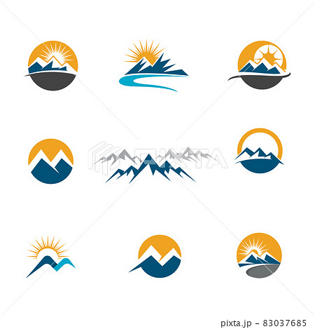 High Mountain icon Template Vector illustration 83037685