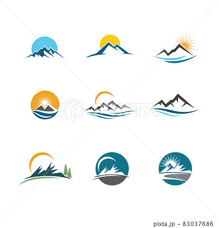 High Mountain icon Template Vector illustration High Mountain icon Template Vector illustration 83037686
