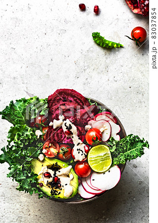 Avocado with Kale and Beet Salad Avocado with Kale and Beet Salad 83037854