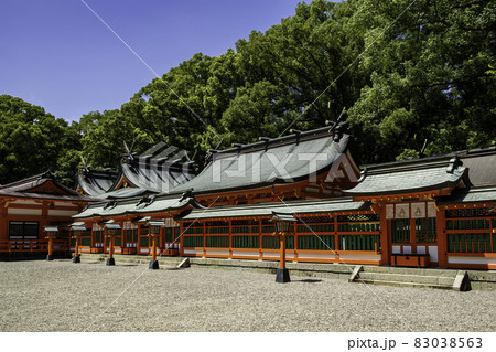 新宮　熊野速玉大社　上三殿と鈴門　和歌山県新宮市 83038563