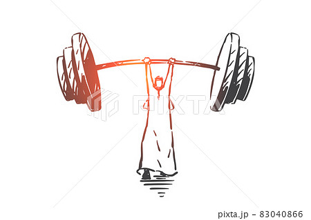 Success, leadership concept sketch. Hand drawn isolated vector illustration 83040866