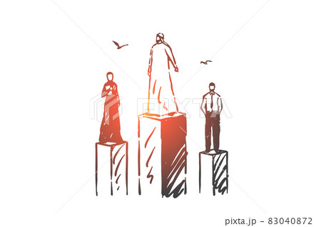 Rating, status, power, level concept sketch. Hand drawn isolated vector illustration 83040872