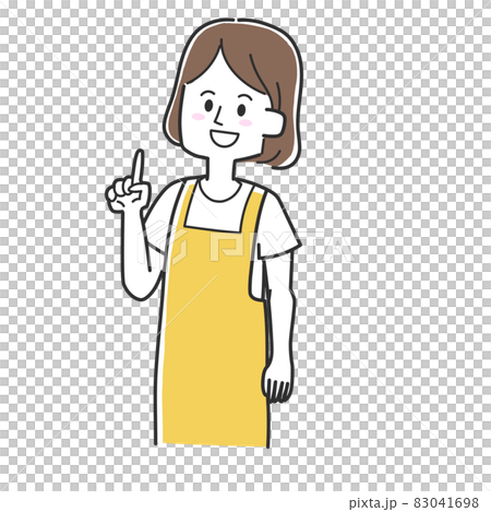 Housewife pointing up Housewife pointing up 83041698