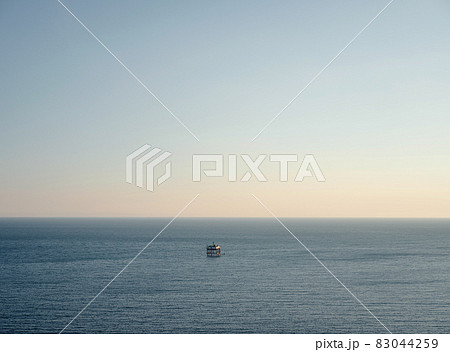 metal structure in a blue calm sea 83044259