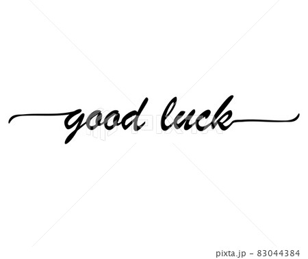 Good luck lettering typography. Good luck...のイラスト素材 ...