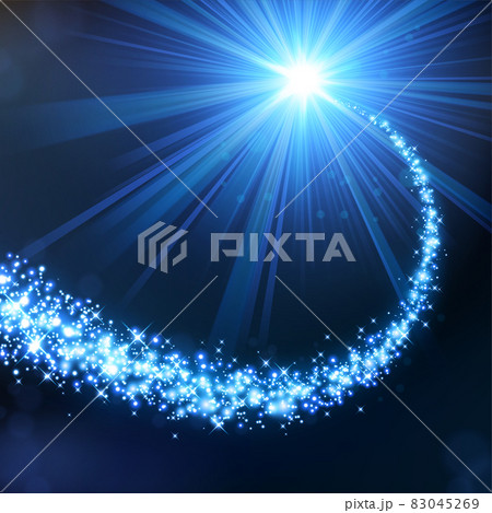 Magic Blue glitter with illuminated light background 83045269