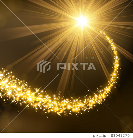 Magic Gold glitter with illuminated light background 83045270