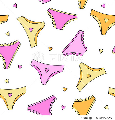 Seamless pattern with cute panties. Vectorのイラスト素材 [83045725] - PIXTA