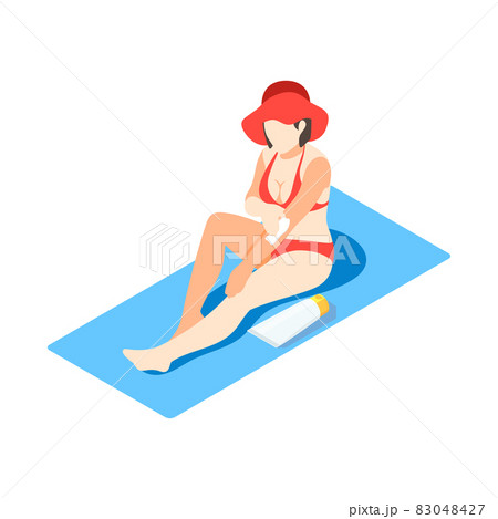 Sunscreen Isometric Illustration 83048427