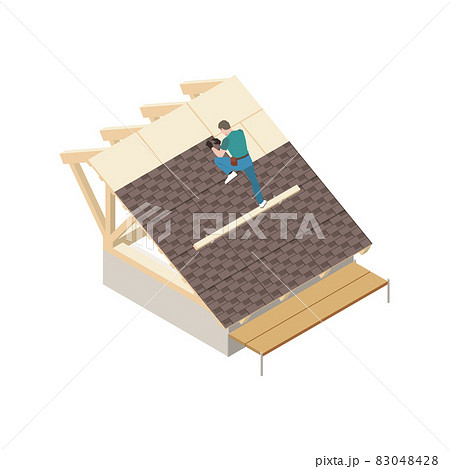 Roofer Isometric Illustration 83048428