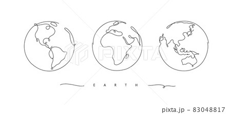 Pen line globe freehand sketch Pen line globe freehand sketch 83048817