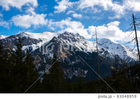 Snow covered Tatra ranges in March 83048959