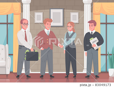 Corruption Money Laundering Cartoon Composition 83049173