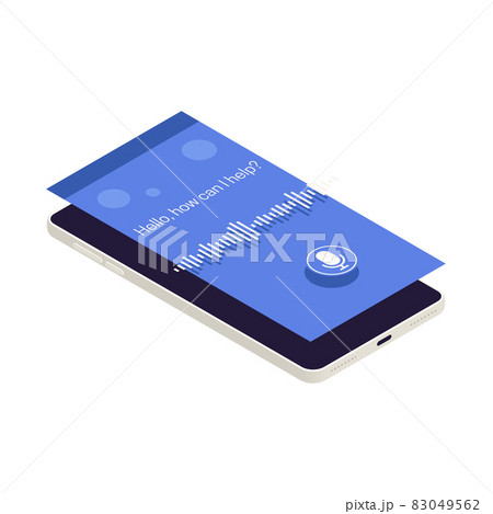 Isometric Voice Assistant Icon Isometric Voice Assistant Icon 83049562
