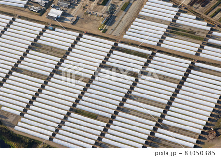 Aerial View of Farming Industry in Fraser Valley. Aerial View of Farming Industry in Fraser Valley. 83050385