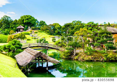 岡山県 岡山後楽園　沢の池（中の島） 83055698