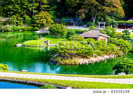 岡山県 岡山後楽園(唯心山からの眺望) 岡山県 岡山後楽園(唯心山からの眺望) 83056198