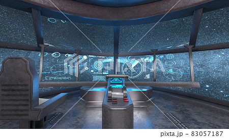 宇宙船内の風景 83057187