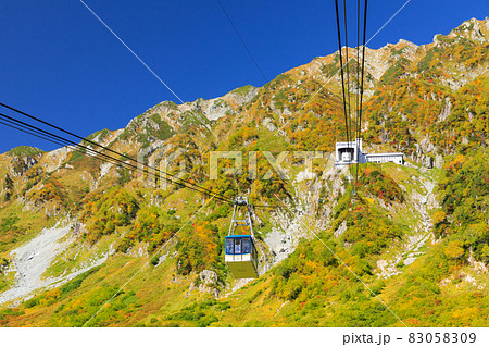 富山_黒部平と大観峰の紅葉風景 富山_黒部平と大観峰の紅葉風景 83058309