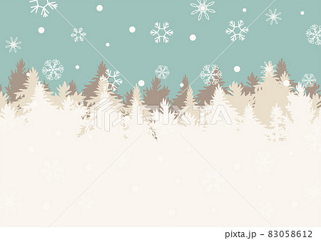 雪が降る森の背景イラスト 雪が降る森の背景イラスト 83058612