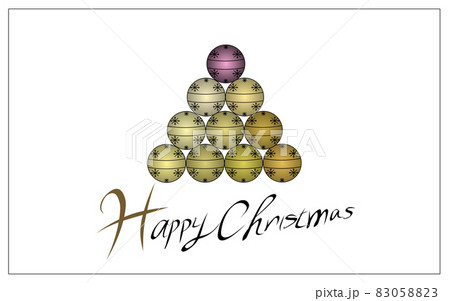 クリスマスオーナメントのゴールドデザイン クリスマスオーナメントのゴールドデザイン 83058823