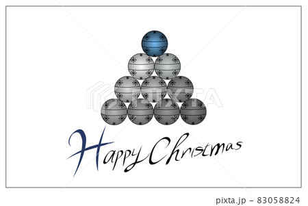 クリスマスオーナメントのシルバーデザイン クリスマスオーナメントのシルバーデザイン 83058824