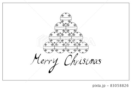 クリスマスオーナメントのシンプルデザイン クリスマスオーナメントのシンプルデザイン 83058826