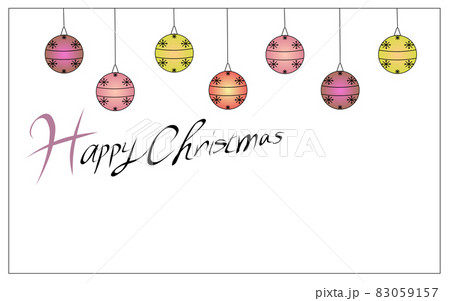 クリスマスデザインイラストピンク系 クリスマスデザインイラストピンク系 83059157