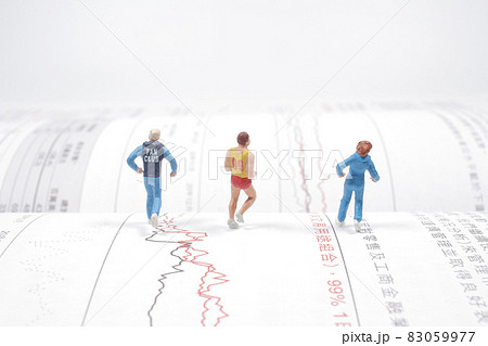 A Running man miniature figure run on open book 83059977