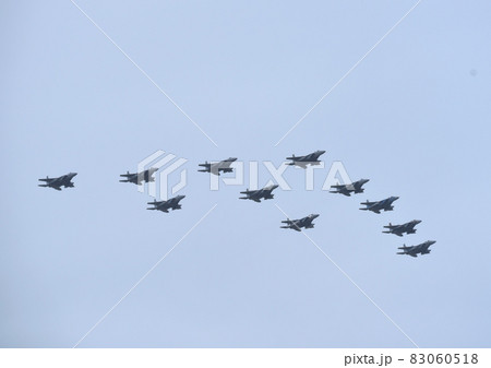 F-15イーグル大編隊飛行 83060518