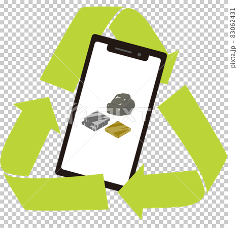 携帯リサイクルイメージイラスト 携帯リサイクルイメージイラスト 83062431