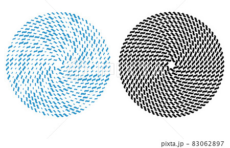 Blue and black color waves in circle Blue and black color waves in circle 83062897