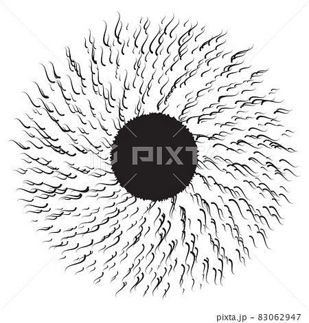 Abstract monochrome background with circle and lines. Sun symbol or medical. Abstract monochrome background with circle and lines. Sun symbol or medical. 83062947