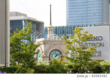 三越屋上からの銀座和光　東京都中央区銀座4　和光堂　銀座4丁目　和光 83063482