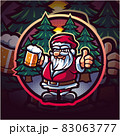 Santa esport mascot logo design  83063777